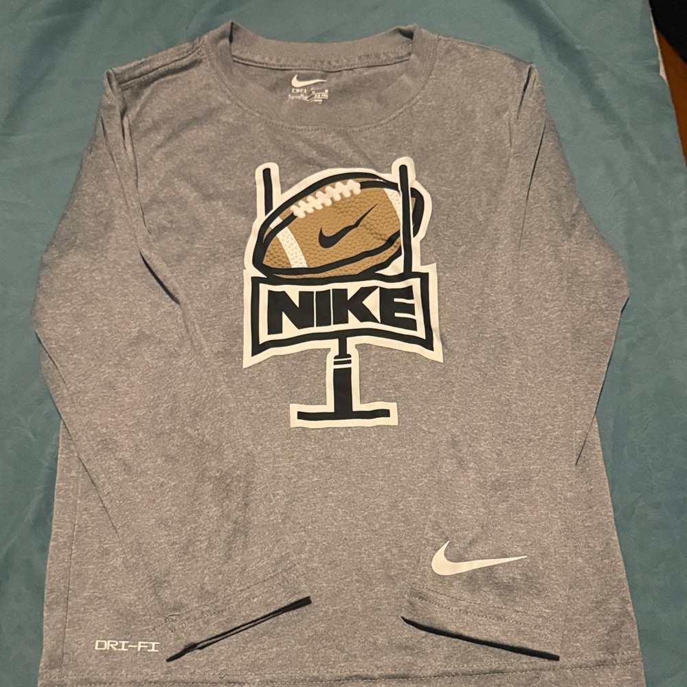 Nike Gray Dri-Fit Football Graphic Shirt
